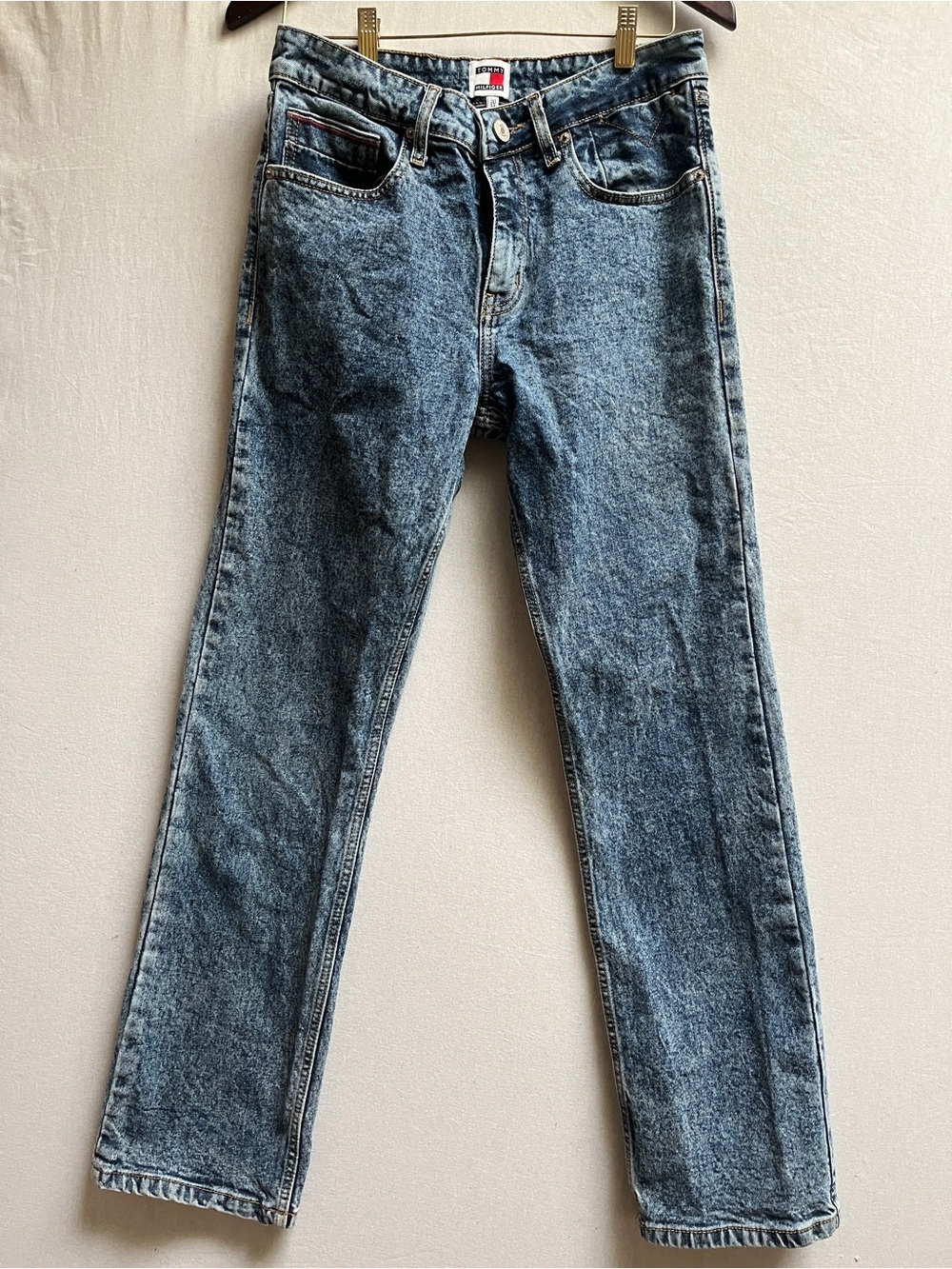 Tommy Jeans Slim Scanton Acid Wash Denim Jeans Sz 30